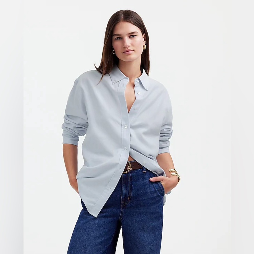 Madewell Oversized Button-Up Shirt in Oxford